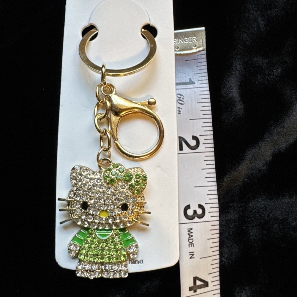 Kitty Bag Keychain Cute Hello Kitty Rhinestone Bag Charm Rhinestone Keyring New